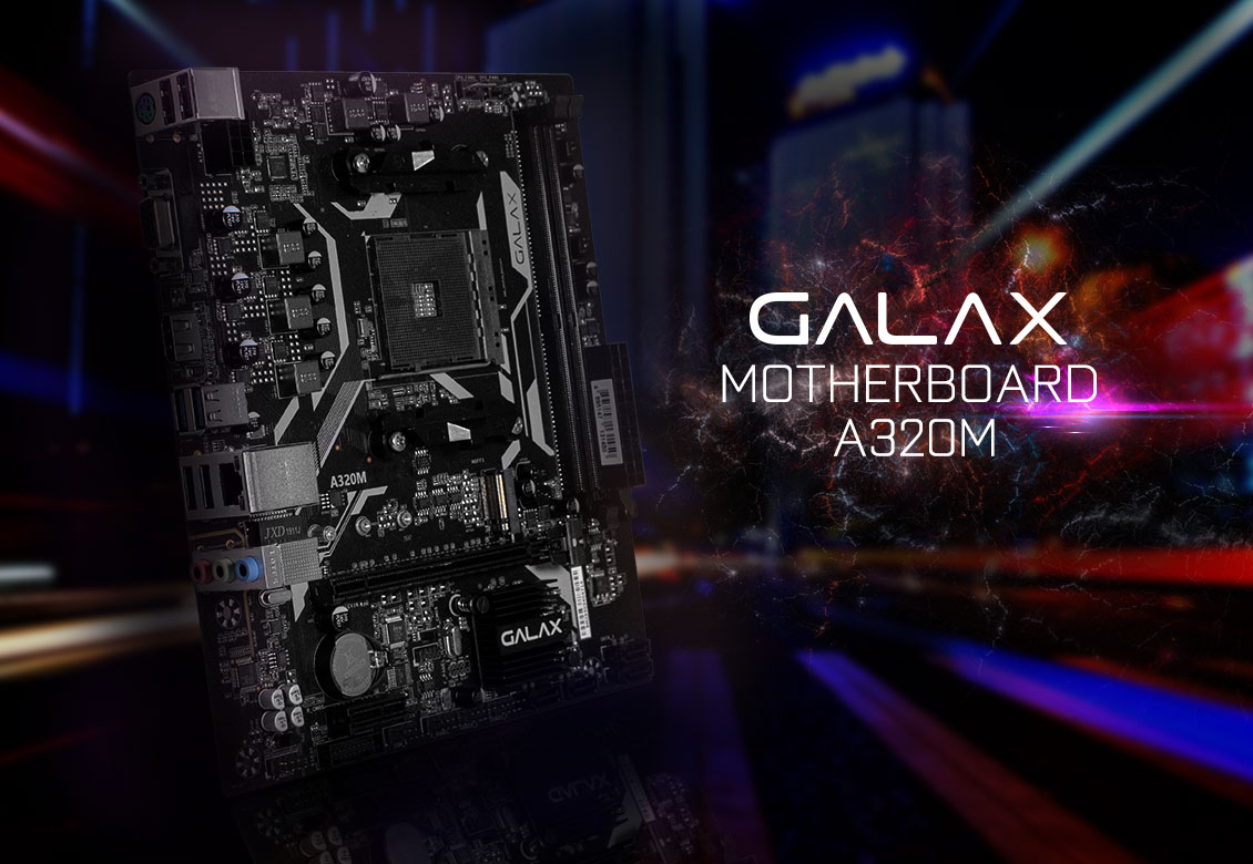 Mainboard GALAX A320M (AMD A320, Socket AM4, m-ATX, 2 khe RAM DDR4)