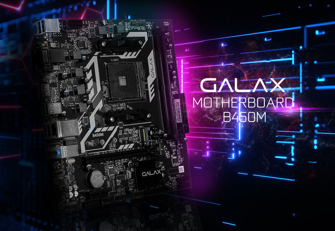 Mainboard GALAX B450M (AMD B450, Socket AM4, m-ATX, 2 khe RAM DDR4)