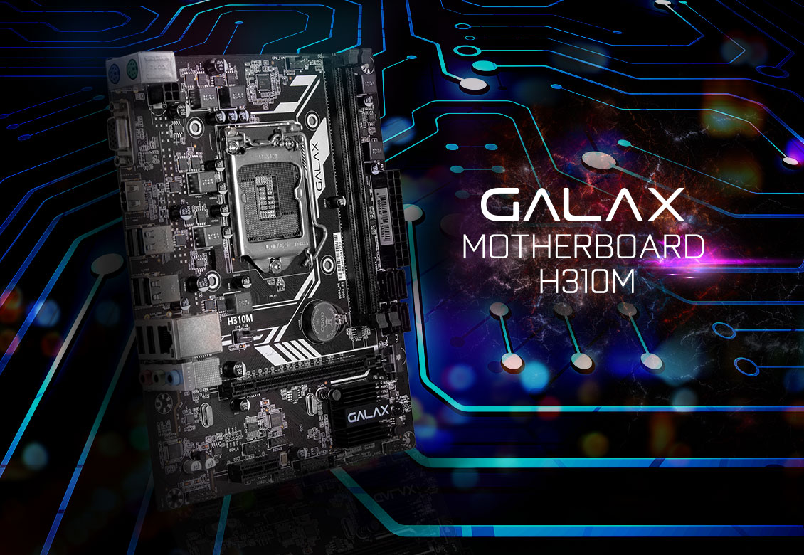Mainboard GALAX H310M (Intel H310, Socket 1151, m-ATX, 2 khe RAM DDR4)