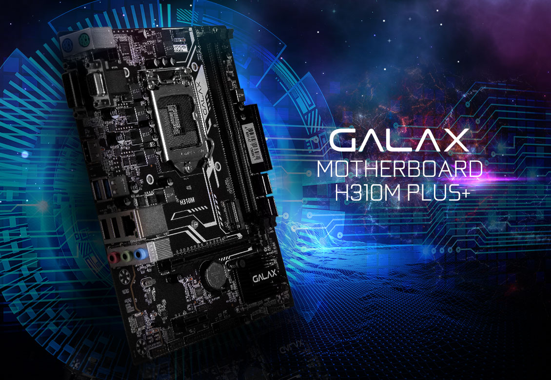 Mainboard GALAX H310M PLUS+ (Intel H310, Socket 1151, m-ATX, 2 khe RAM DDR4)