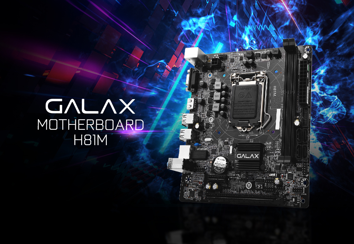 Mainboard GALAX H81M (Intel H81, Socket 1150, m-ATX, 2 khe RAM DDR3)