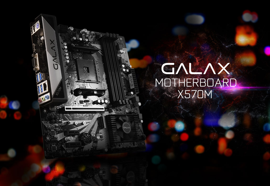 Mainboard GALAX X570M (AMD X570, Socket AM4, m-ATX, 4 khe RAM DDR4)