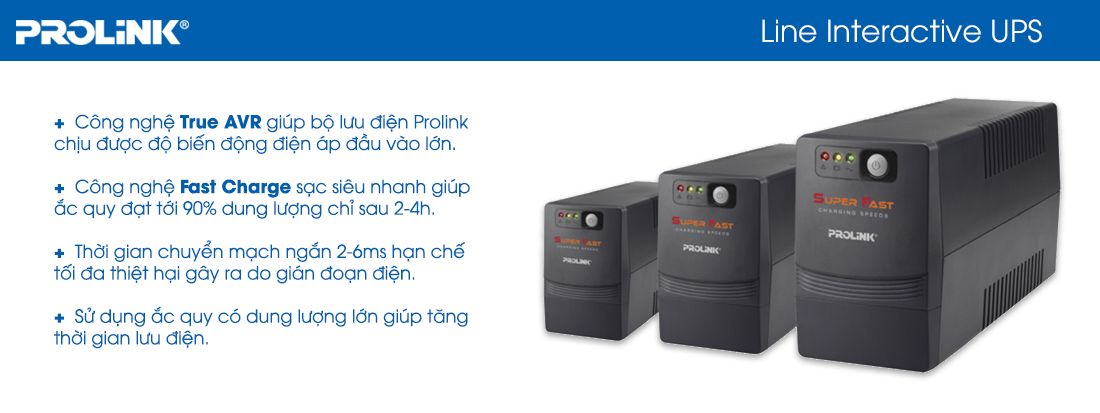 Bộ lưu điện UPS Prolink PRO700SFC (650VA) Bộ lưu điện UPS Prolink PRO700SFC (650VA)